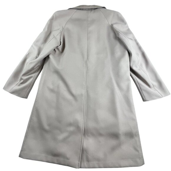 Vintage Sears Overcoat Mens 40 Beige Coat Zip Out Lining Dress Trench 70s Winter - Picture 2 of 14